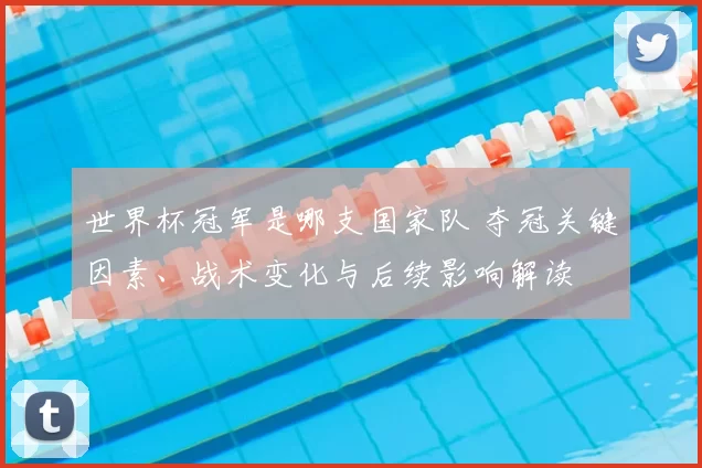 世界杯冠军是哪支国家队 夺冠关键因素、战术变化与后续影响解读